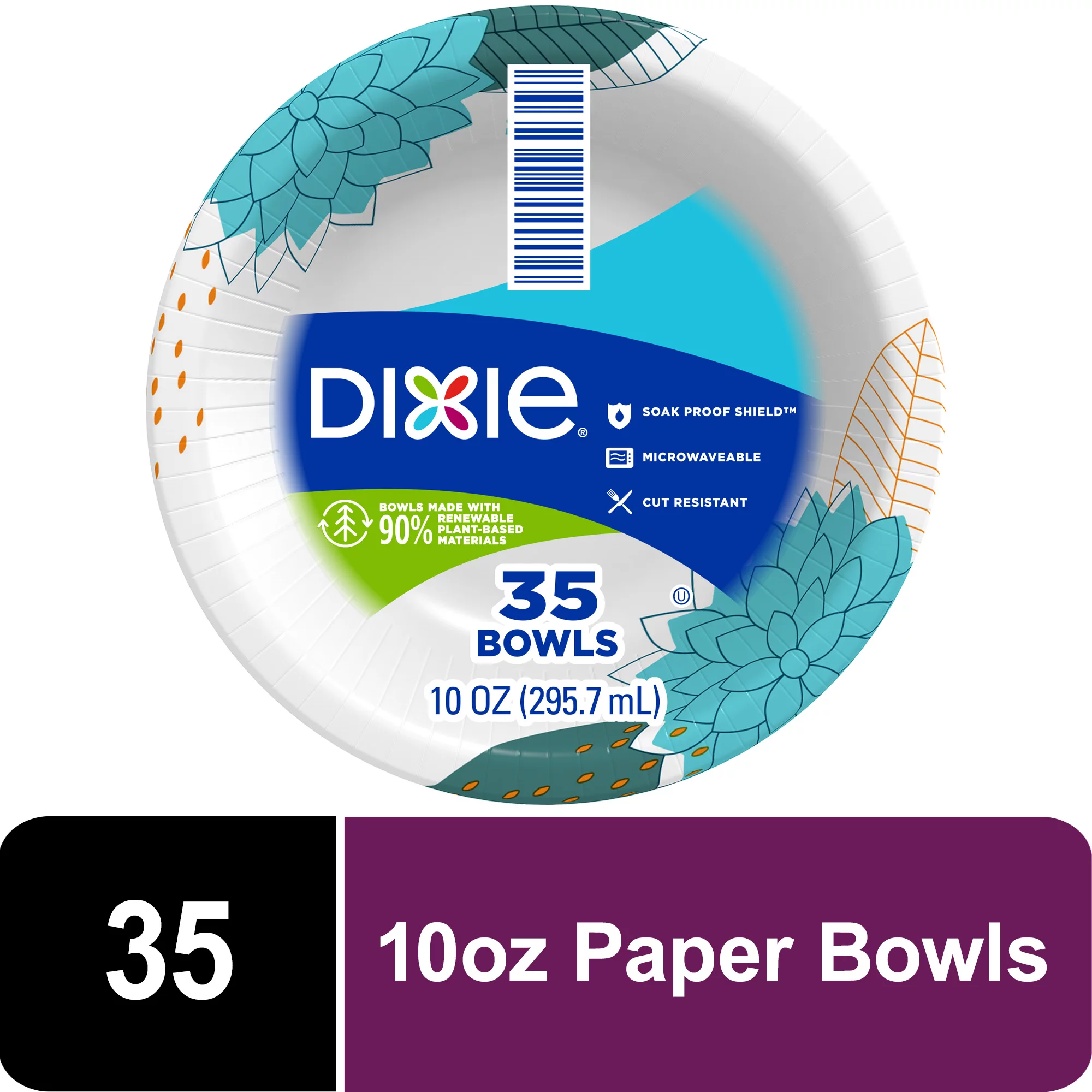 Buy Online Dixie Disposable Paper Bowls, 10 oz, 35 count Kesar Grocery.